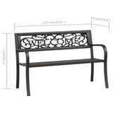 Garden Bench Black Powder-coated steel and plastic Standard 317133