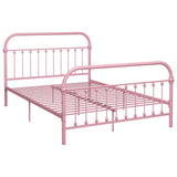 284514 Bed Frame without Mattress Pink Metal 160x200 cm