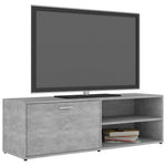 ZNTS TV Cabinet Concrete Grey 120x34x37 cm Engineered Wood 801156