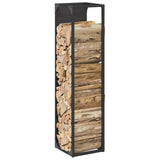 Firewood Rack Black 25x25x100 cm Cold-rolled steel 864267