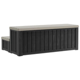 Hot Tub Step with Storage 2-Step Brown and Grey 93 x 57 x 35 cm 42045237