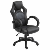 Office Chair Faux Leather Swivel Computer Desk Chair for Home Office with Wheels Armrests Black T3398P328250