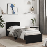 Bed Frame without Mattress with Headboard Black 90x190 cm Single 838653