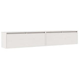 Wall Cabinets 2 pcs White 100x30x35 cm Solid Wood Pine 813468