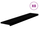 Stair Treads 8 pcs Brown Black 120x25x2 cm Solid Wood Oak 3283030