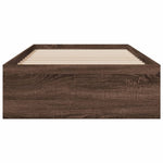 Bed Frame with Drawers without Mattress Brown Oak 75x190 cm Small Single 3280446