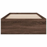 Bed Frame with Drawers without Mattress Brown Oak 75x190 cm Small Single 3280446