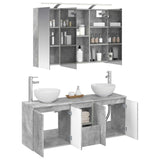 Bathroom Cabinet Set 4 pcs Concrete Grey 100 x 14.5 x 70 cm 3406338
