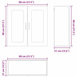 Dishwasher Panel Kalmar Brown Oak 80 x 31 x 80 cm 884721
