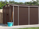 Garden Shed Brown 191x555x198 cm Galvanised Steel 3188269