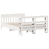 Bed Frame without Mattress White 120x200 cm Solid Wood Pine 3306268
