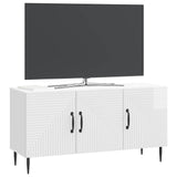 TV Cabinet High Gloss White 99 x 34.5 x 50 cm Engineered Wood 894949