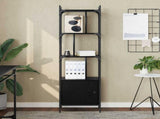 Bookcase Black Oak 44.5 x 30 x 154.5 cm Engineered Wood 882154