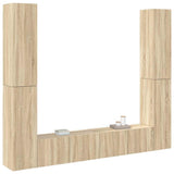 6 Piece TV Cabinet Set Sonoma Oak Engineered Wood 3078995