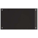 Kitchen Backsplash 2 pcs Black 70 x 40 cm Tempered Glass 3415542