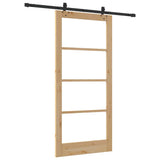 Sliding Door ORKDAL Natural and Black 93 x 202 cm 3332175