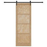 Sliding Door ORKDAL Brown 83 x 232 cm Solid Pine Wood 3333816