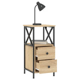 Bedside Cabinets 2 pcs Sonoma Oak 34x35,5x70 cm Engineered Wood 825946