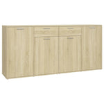 ZNTS Sideboard Sonoma Oak 160x36x75 cm Engineered Wood 3074930