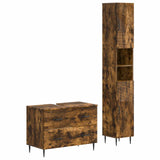 2 Piece Bathroom Cabinet Set HAARLEM Smoked Oak Engineered Wood 3417536