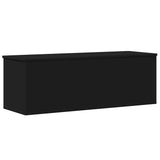 Storage Box Black 102x35x35 cm Engineered Wood 840689