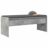 Hall Bench with Cushion Concrete Grey 103 x 38 x 40 cm 891563