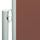 Patio Retractable Side Awning 140x600 cm Brown 317957
