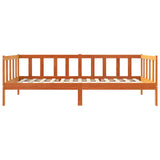 Bed Frame with Headboard Wax Brown 90 x 190 cm Solid Pine Wood 863890