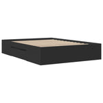 ZNTS Bed Frame without Mattress Black 120x200 cm Engineered Wood 3295479