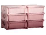 Kids Storage Unit, with Six Drawers - Pink T3398P347681