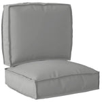 Pallet Cushion Set 2 pcs Grey 50 x 50 x 12 cm Oxford fabric 3329040