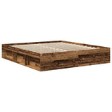 Bed Frame without Mattress Old Wood 180x200cm Super King Engineered Wood 3328861