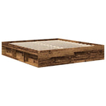 Bed Frame without Mattress Old Wood 200x200cm Engineered Wood 3328869