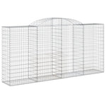 Arched Gabion Baskets 10 pcs 300x50x140/160 cm Galvanised Iron 3146745