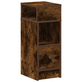 Bedside Cabinet with Drawer Smoked Oak 25x31x66 cm 858622
