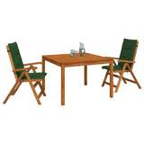 3-Piece Garden Dining Set 3 pcs Natural Solid Acacia Wood 3434613