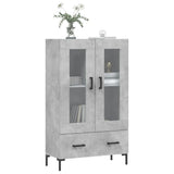 Highboard Concrete Grey 69.5x31x115 cm Engineered Wood 828304