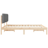 Bed Frame with Upholstered Headboard Light Grey 180 x 200 cm 877819