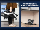 Portable Pedal Exerciser, Mini Exercise Bike with 8 Levels Magnetic Resistance and LCD Display, T3398P349158