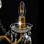 Chandelier with Beads Golden Round 3 x E14 281600