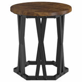 Nesting Side Table 3 pcs Smoked Oak Engineered Wood and Steel 868257