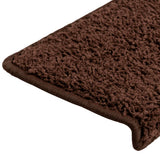 Stair Mats 15 pcs 65x21x4 cm Brown Rectangular Edge 134578
