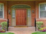 Matte Black Outdoor 2-Step Iron Handrail 19037788