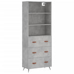 Highboard Concrete Grey 69.5x34x180 cm Engineered Wood 3189353