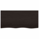 Bathroom Countertop Dark Brown 100x50x2 cm Treated Solid Wood 3156227