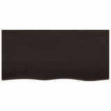 Bathroom Countertop Dark Brown 100x50x2 cm Treated Solid Wood 3156227