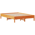 Bed Frame without Mattress Wax Brown 140x200 cm Solid Wood Pine 3306149