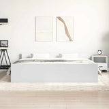 Bed Frame without Mattress White 200x200 cm 3203733