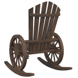 Rocking Adirondack Chair Solid Wood Fir 365094