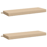 2-Piece Bench Cushions SOEST 2 pcs 100% Polyester Cream 949741
